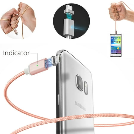 Htc Cables - AGPtek 2.4A Magnetic Micro USB SYNC Data Charging Cable for Android Samsung LG HTC HUAWEI