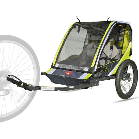 Allen Sports Deluxe 2-Child Bike Trailer - Green (Best Bike Trailer Jogger)