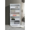 thumbnail image 5 of Hodedah 2-Door Wardrobe with 4-Shelves, White, 5 of 6