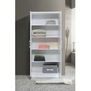 Hodedah 2-Door Wardrobe with 4-Shelves, White