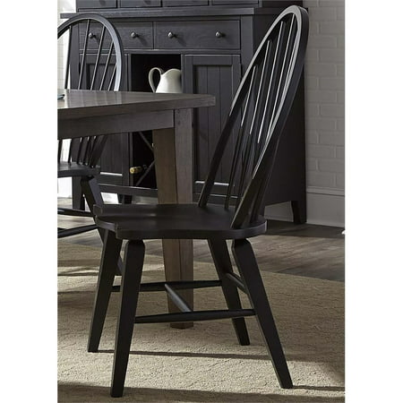 Bowery Hill Windsor Back Dining Side, Black Windsor Dining Chairs Canada