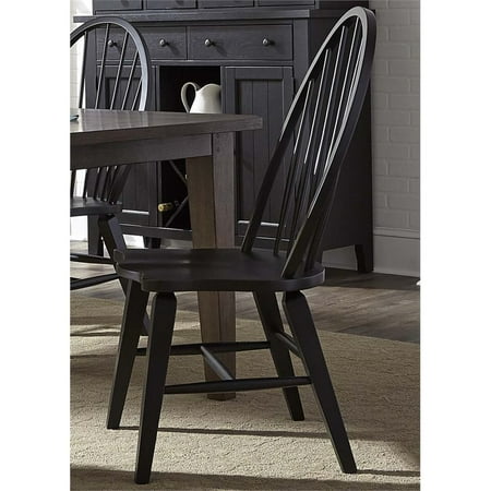Bowery Hill Windsor Back Dining Side Chair In Black Canada Bowery Hill Windsor Back Dining Side, Black Windsor Dining Chairs Canada