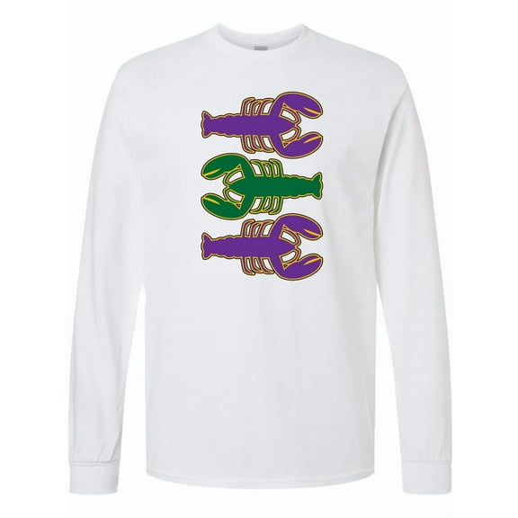 Inktastic Mardi Gras Celebration Funny Crawfish Long Sleeve T-Shirt