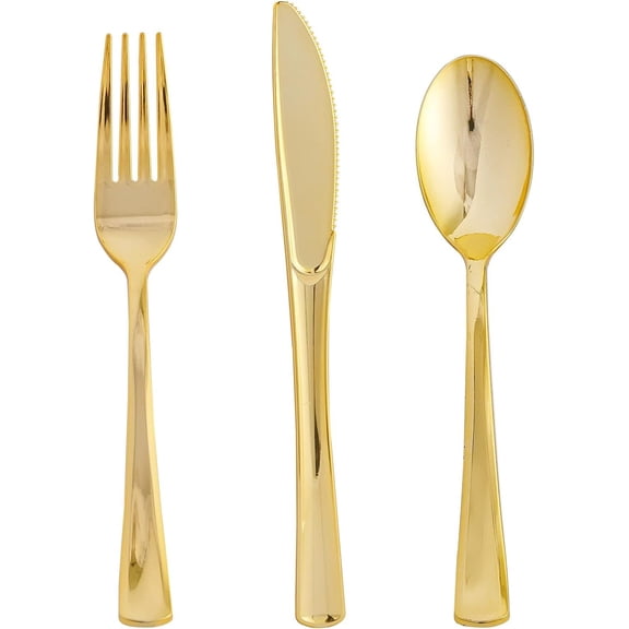 75 Pack Plastic Silverware, Disposable Cutlery Set