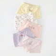 thumbnail image 2 of hoksml Children's Girls Underwear Medium To Large Boxer Briefs Front Bow Elastic Waist Print Cotton Panties 5 Packs (2-15), 2 of 3
