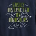 thumbnail image 3 of Instant Message - Easily Distracted By Dinosaurs - Toddler & Youth Crewneck Fleece Sweatshirt, 3 of 6