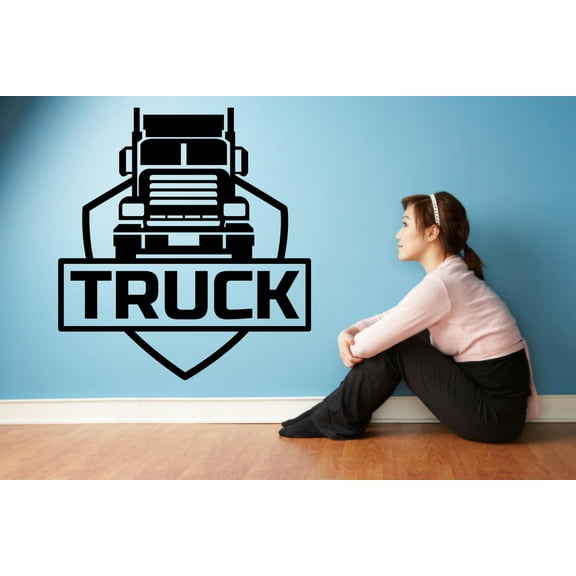 Monster Truck Trucks Wheels Ride Cars Toy Car Wall Sticker Art Decal for Girls Boys Children Room Bedroom Nursery Kindergarten House Fun Home Decor Stickers Wall Art Vinyl Decoration Size (35x40 inch)