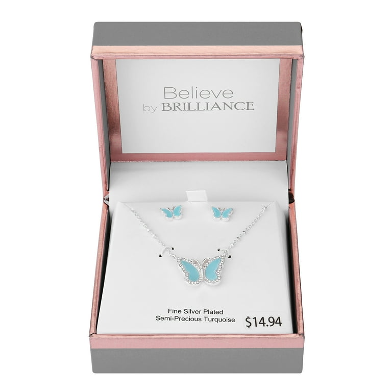 Turquoise Crystal Butterfly Earrings Turquoise Crystal Butterfly Earrings