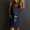 Navy, variant on Jerdar Women Casual Drawstring Sundress Sleeveless Crewneck Elastic Waist Short Dress with Pockets for Daily Vacation L