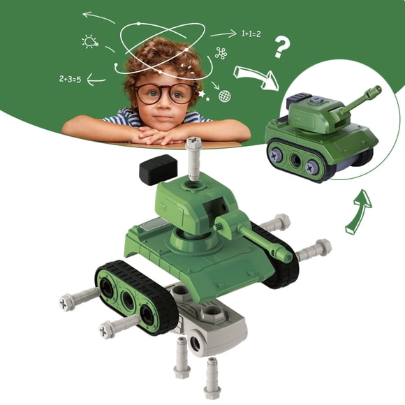 Set de juguetes Iplay Ilearn Military Series 1 con tanque y vehículo de radar