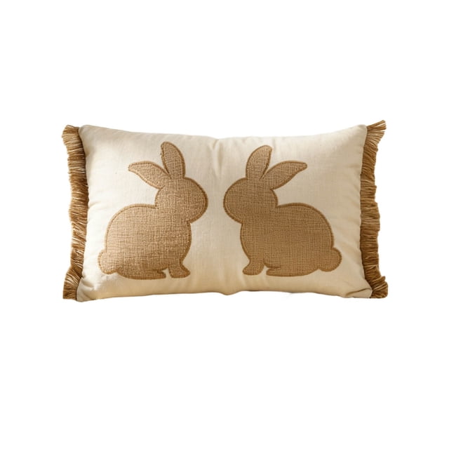 zhangmingg Easter Embroidered Decorative Cover for Sofa and Home with Festive Holiday Designs