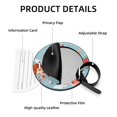 thumbnail image 4 of Cupid 2Pcs PU Leather Round Luggage Tags with Privacy Cover and Name ID Tag for Suitcase, Handbags, Backpacks, School Bags, 4 of 6