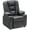 Black, variant on MCombo Big Kids Recliner Chair with Cup Holders for Toddler Boys and Girls, 2 Side Pockets, 3+ Age Group, Faux Leather 7322 Violet