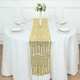 thumbnail image 2 of BalsaCircle 12x108" Gold Sequined Geometric Design Tulle Table Runner Party Events Reception Decorations Supplies, 2 of 8