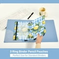 thumbnail image 3 of FORMRS 2 Pack Pencil Pouch for 3 Ring Binder with Clear Window Zipper Case, Cartoon Plaid Lemon, 3 of 6