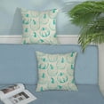 thumbnail image 6 of Fall Throw Pillow Covers 18 x 18 Set of 2 Fall Teal Pumpkin Pillow Covers Autumn Harvest Thanksgiving Decoration Pillowcase Farmhouse Decorative Linen Cushion Case For Couch Sofa Outdoor Decor, 6 of 6