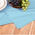 thumbnail image 2 of MEANMOY Baby Blue 210 GSM Water & Stain Resistant Rectangle Tablecloth for 6 foot Table - Solid 60 x 102 inch Rectangular Table Cloth Wrinkle Free Washable Fabric for Wedding, Party, Banquet, 2 of 8