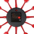 thumbnail image 4 of Reloj de Cocina Reloj de Pared perfecl Reloj de pared de acero inoxidable rojo, 4 of 8