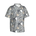 thumbnail image 3 of Xecao Cute Dog And Flowers print Hawaiian shirt - a stylish short-sleeve button-down for men, perfect for casual beach and tropical outings., 3 of 9