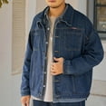 thumbnail image 7 of Mgmyaa Men's Vintage Denim Jacket Button Pocket Long Sleeve Collared Motorcycle Casual Outwear for Men, 7 of 7