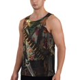 thumbnail image 2 of Rateoe Cowboy Iguana Floral Shirt Pattern Sleeveless Gym Shirt Muscle Tee Breathable Workout Shirt Slim-Fit Tank Quick Dry Fit Muscle Tank Top Bodybuilding Sleeveless T Shirt-3X-Large, 2 of 7
