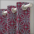 thumbnail image 3 of S4sassy Cotton Duck Floral Damask Red Drapes Curtain Door Treatment Panel Set For Living Room- 54x84 Inches, 3 of 5