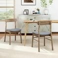 thumbnail image 2 of Costway 2 PCS Dining Chair Fabric Upholstered Kitchen Armless Chairs with Rubber Wood Frame, 2 of 9
