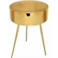 thumbnail image 4 of Pemberly Row Modern/Contemporary Gold Finish Metal Nightstand, 4 of 10