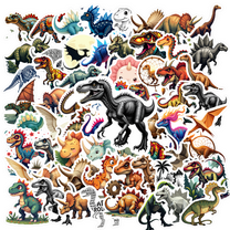 cartoon Dinosaur Theme Stickers, Waterproof Dinosaur Theme Sticker for Water Bottle Laptop Phone Cases Planner Skateboard Luggage Helmet Party Favor Decor, Ideal for Adults Teens Teacher Rewards