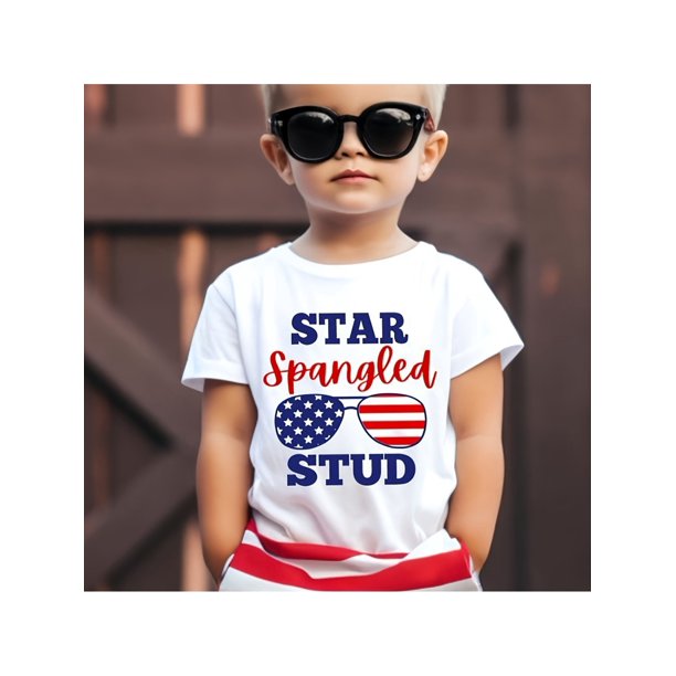 Only Shirt Boy Memorial Day Shirt Star Spangled Stud Fourth of July Outfit 4th of July Shirt Boy Patriotic Shirt Fourth of July Shirt