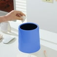 thumbnail image 2 of Small Trash Can with Lid, Mini Trash Can for Bathroom, Office and Bedroom, Small Bathroom Garbage Can with Swing Top, Compact Waste Basket for Desk, Dorm & Home, Blue - Xuniizn, 2 of 7