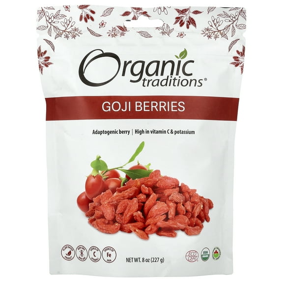 Organic Traditions Goji Berries, 8 oz (227 g)