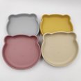 thumbnail image 4 of YAOMOBB Dinner Plate Lovely Baby Feeding Tray Suction Cup Dinner Plate for Solid Color Silicone Material, 4 of 7