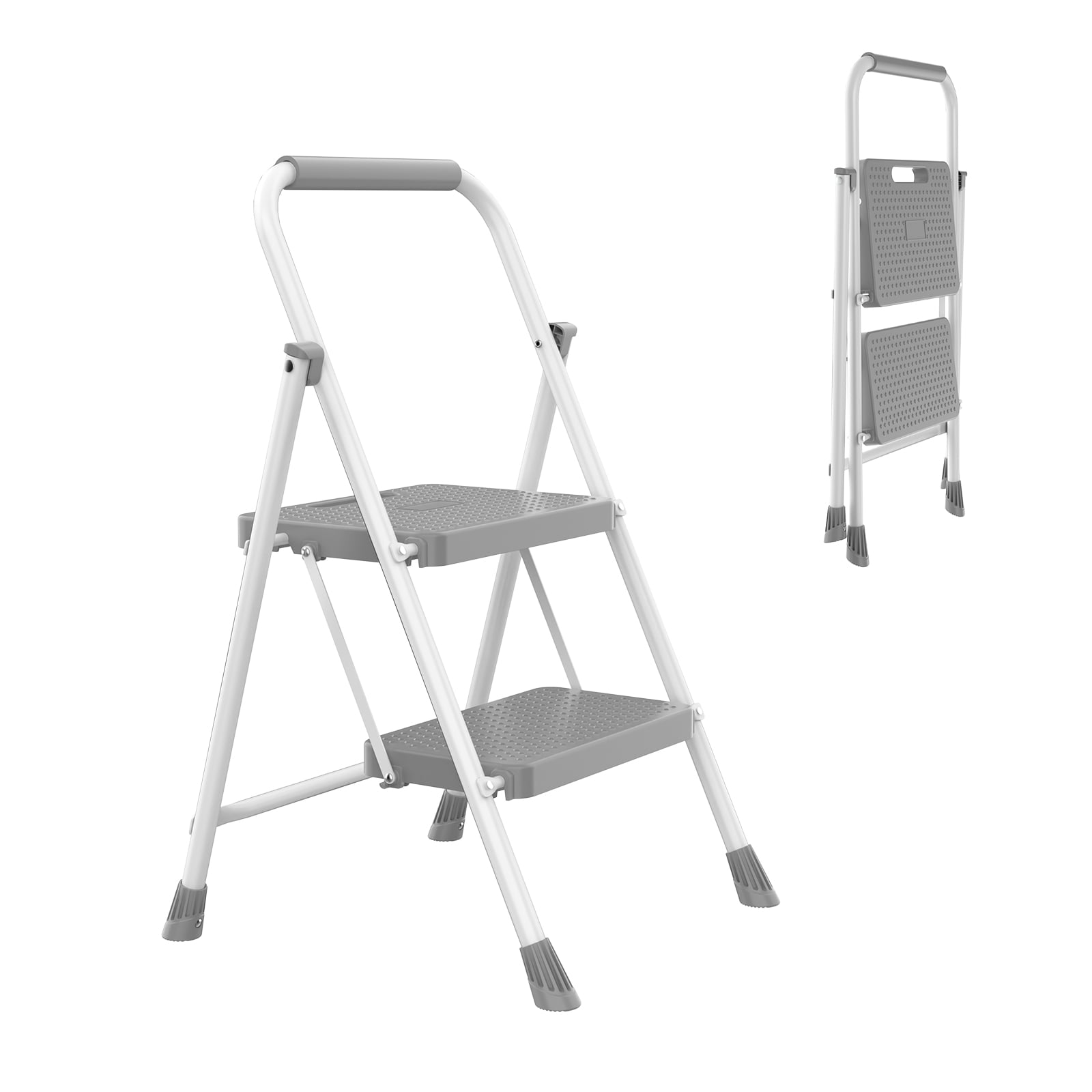 Portable Folding Ladder with Safety Lock and Anti‑Slip Pedals