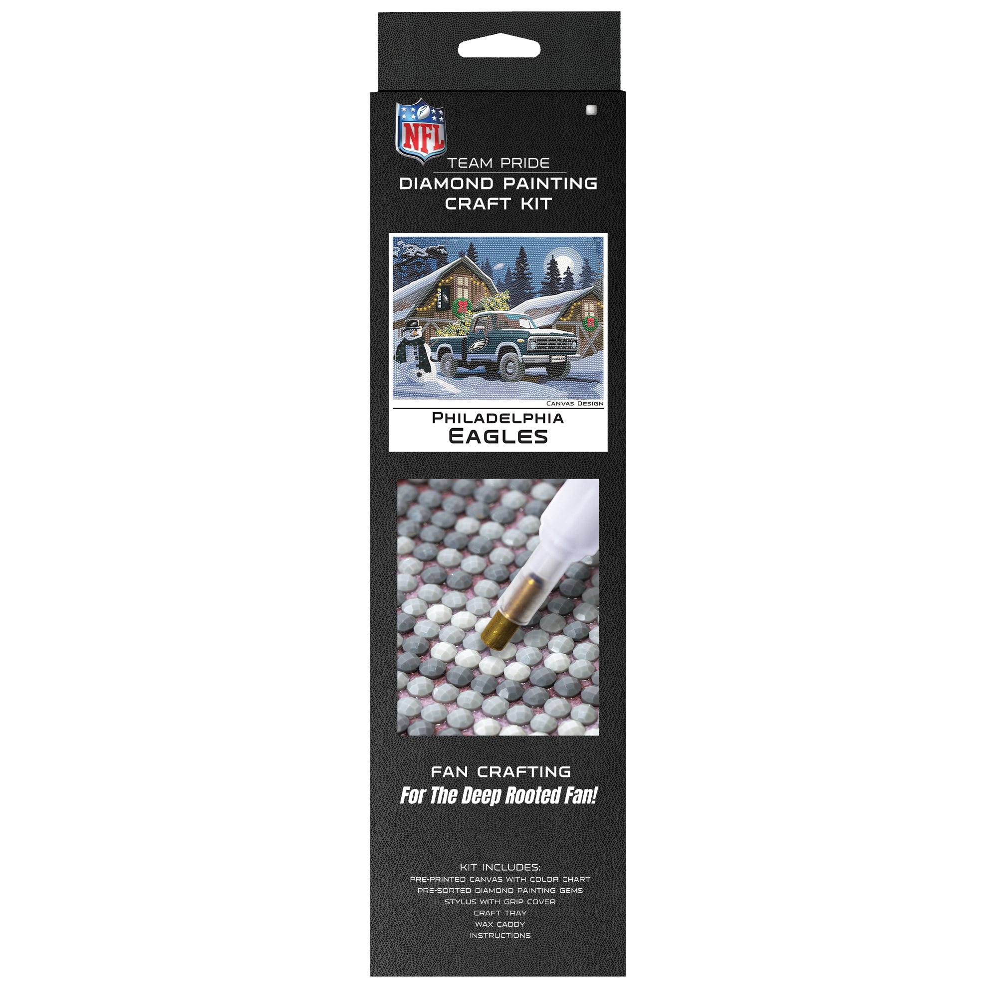 Philadelphia Eagles Winter Truck Diamond Art Holiday Craft Kit