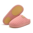 thumbnail image 4 of Women Men Plush Soft Slippers Fall Winter Warm Slip On House Shoes Anti-Skid Indoor Outdoor Dearfoams Slippers for Women Men,Color:Pink,Size:9-10, 4 of 5
