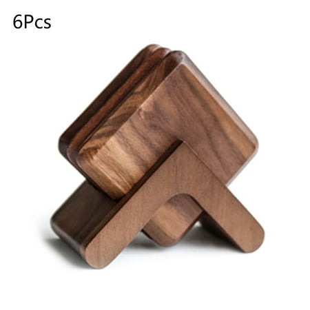 

Insulation Cup Mat Square Shape Wooden Drink Coasters for Home Kitchen Table