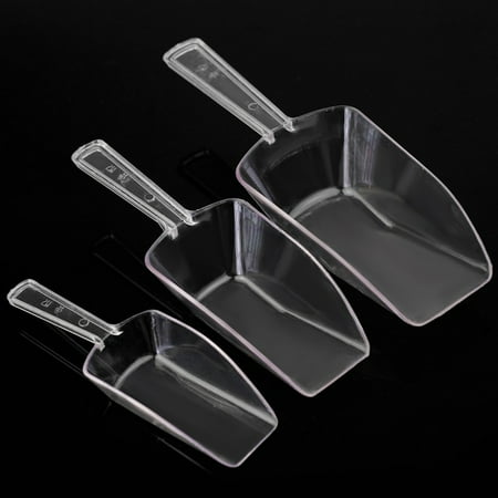 

3Pcs Plastic Clear Ice Sugar Scoops For Wedding Buffet Bar Sweet Candy Fav8l9o S4D3
