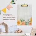 thumbnail image 6 of FMSHPON Orange Flower Yellow Sunflower Clipboard Hardboard Wood Nursing Clip Board and Pull for Standard A4 Letter 13x9 inches, 6 of 7