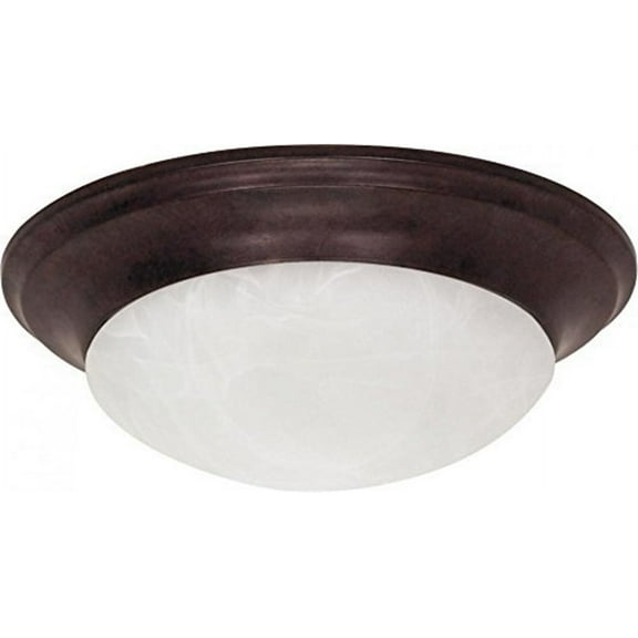 Nuvo 60-280 - 1 Light - 12" - Flush Mount - Twist & Lock w/ Alabaster Glass