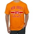 thumbnail image 1 of Wild Bobby City of New Jersey Hockey Fantasy Fan Sports Men's T-Shirt, Orange, Large, 1 of 5