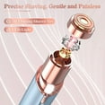 thumbnail image 2 of Women's Facial Hair Removal Depilator, Rechargeable Electric Shaver with LED Light for Upper Lip, Chin, and Mustache, Portable and Stylish Grooming Tool, Coral Blue, 2 of 6