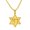 Yellow Gold-Tone, variant on Star of David “Chai” Pendant Necklace with 23.6" Chain – Stainless Steel, Gold-Tone, or Black-Tone Judaica Necklace for Men & Women (Yellow Gold-Tone)