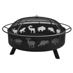 Landmann Big Sky Fire Pit Wildlife Black Walmart Com