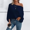 thumbnail image 7 of Long Sleeve Shirts for Women, Off The Shoulder Blouses for Women Long Length Sleeve Tops Dressy Casual Blouse, 7 of 7