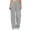 Gray, variant on BXJX Womens Straight-leg Sweatpants, Casual Sports Drawstring Decor Elastic Waist Pants with Pockets Beige Size S-2XL