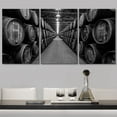 thumbnail image 3 of wall26 Canvas Print Wall Art Set Retro Vintage Black &amp; White Wine Barrels Winery Drinks &amp; Cocktails Food Photography Scenic Realism Decorative Rustic for Living Room, Bedroom, Office - 16&quo, 3 of 5