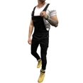 thumbnail image 3 of JDinms Men's Denim Bib Overalls Slim Fit Jumpsuit with Pocket, 3 of 4