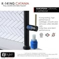 thumbnail image 2 of Stylish 17 ¼" Ht Single Handle Matte Black & Gold Pull Down Kitchen Faucet K-141NG, 2 of 11