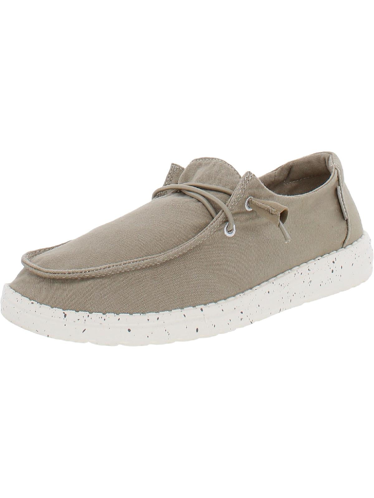 Hey Dude Wendy Damen-Loafer Mit Ösen – Leichte, Bequeme Textil-Slipper Mit Elastischen Schnürsenkeln